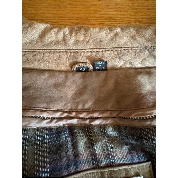 Vintage Sea Dream Leather Bomber Jacket - Picture 12 of 14